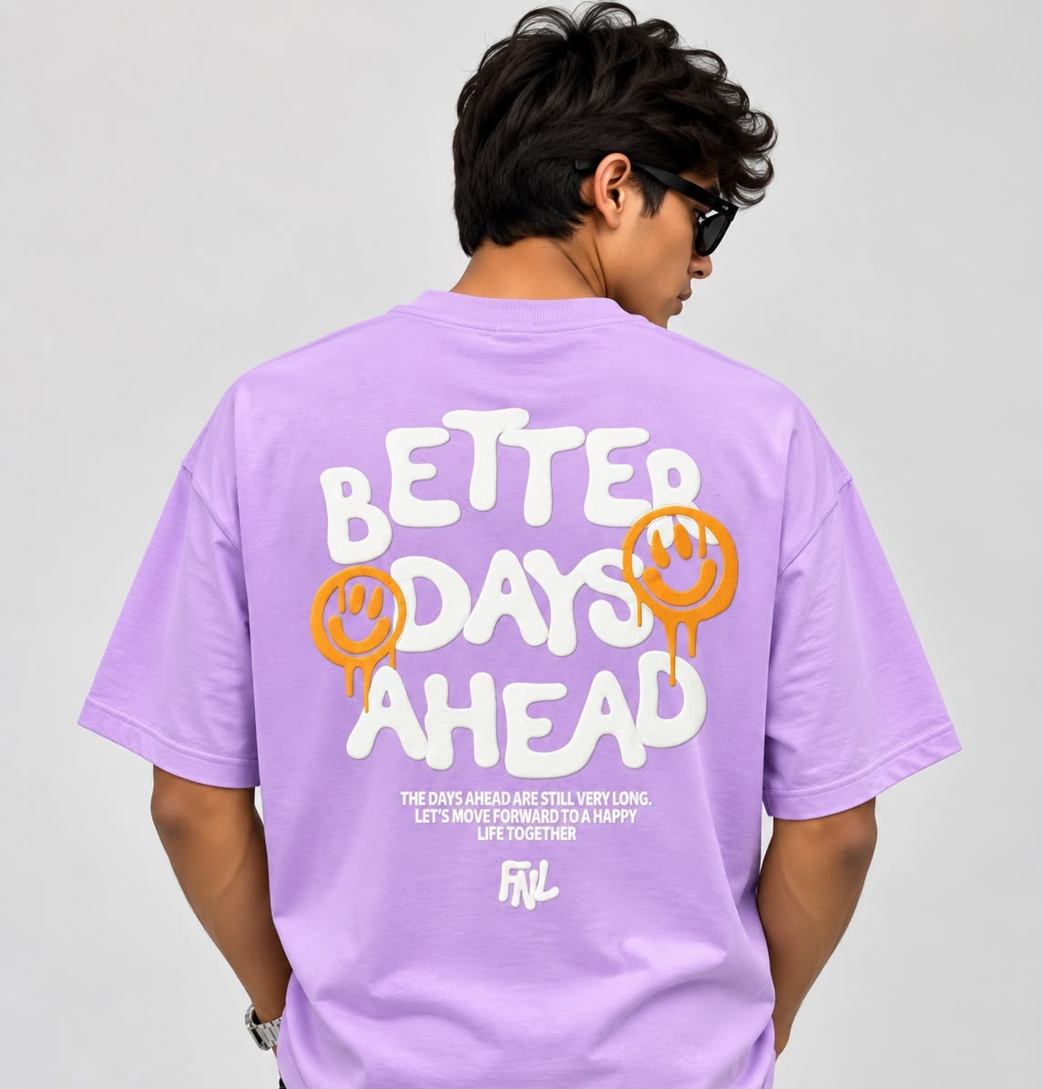Men's Oversized Graphic T-Shirt – Lavender