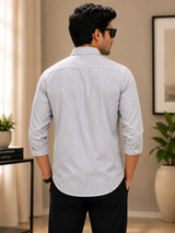 Black Pinstripe Cotton Shirt