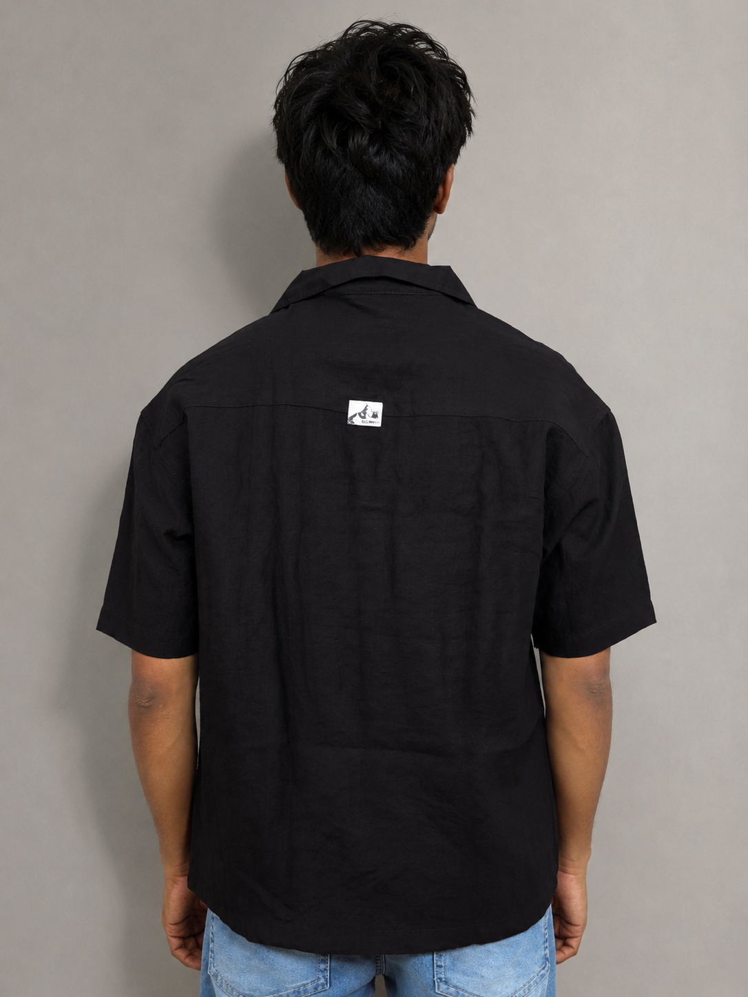 Men’s Premium Self-Textured Shirt –Black