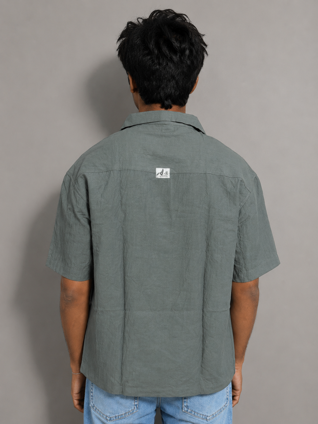 Men’s Premium Self-Textured Shirt –Olive Green