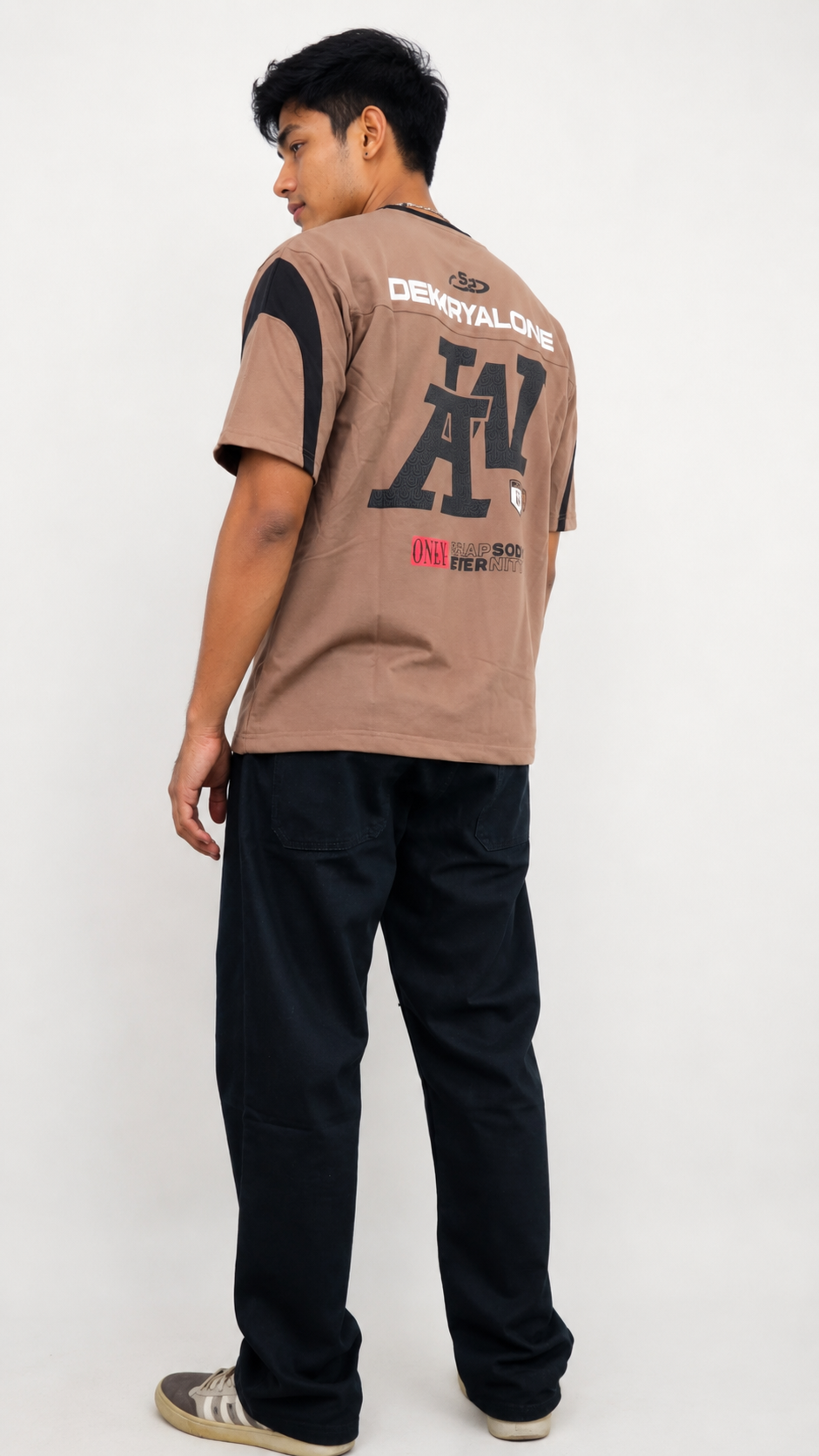 Men's Style Brown Oversized T-Shirt
