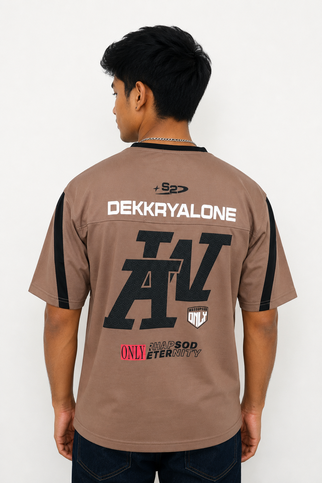 Men's Style Brown Oversized T-Shirt