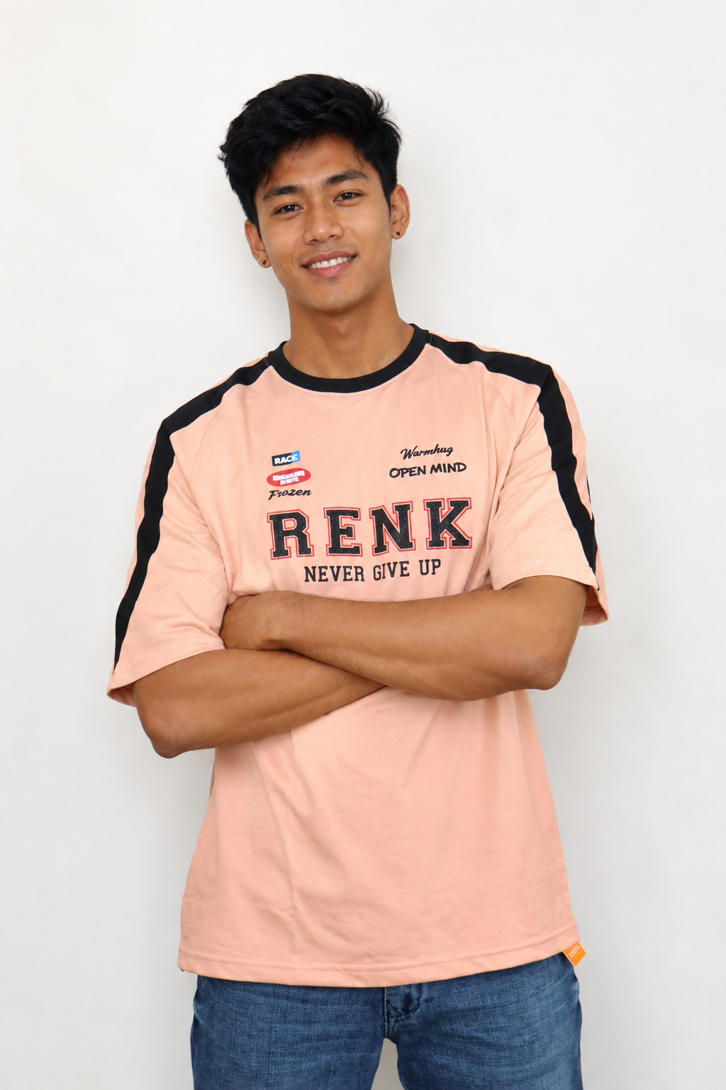 Men's Style Peach Oversized  T-Shirt