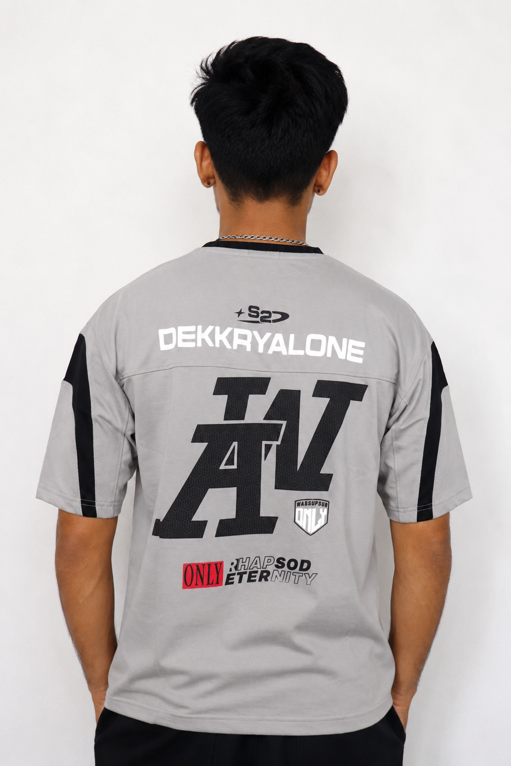 Men's Style Grey Oversized T-Shirt