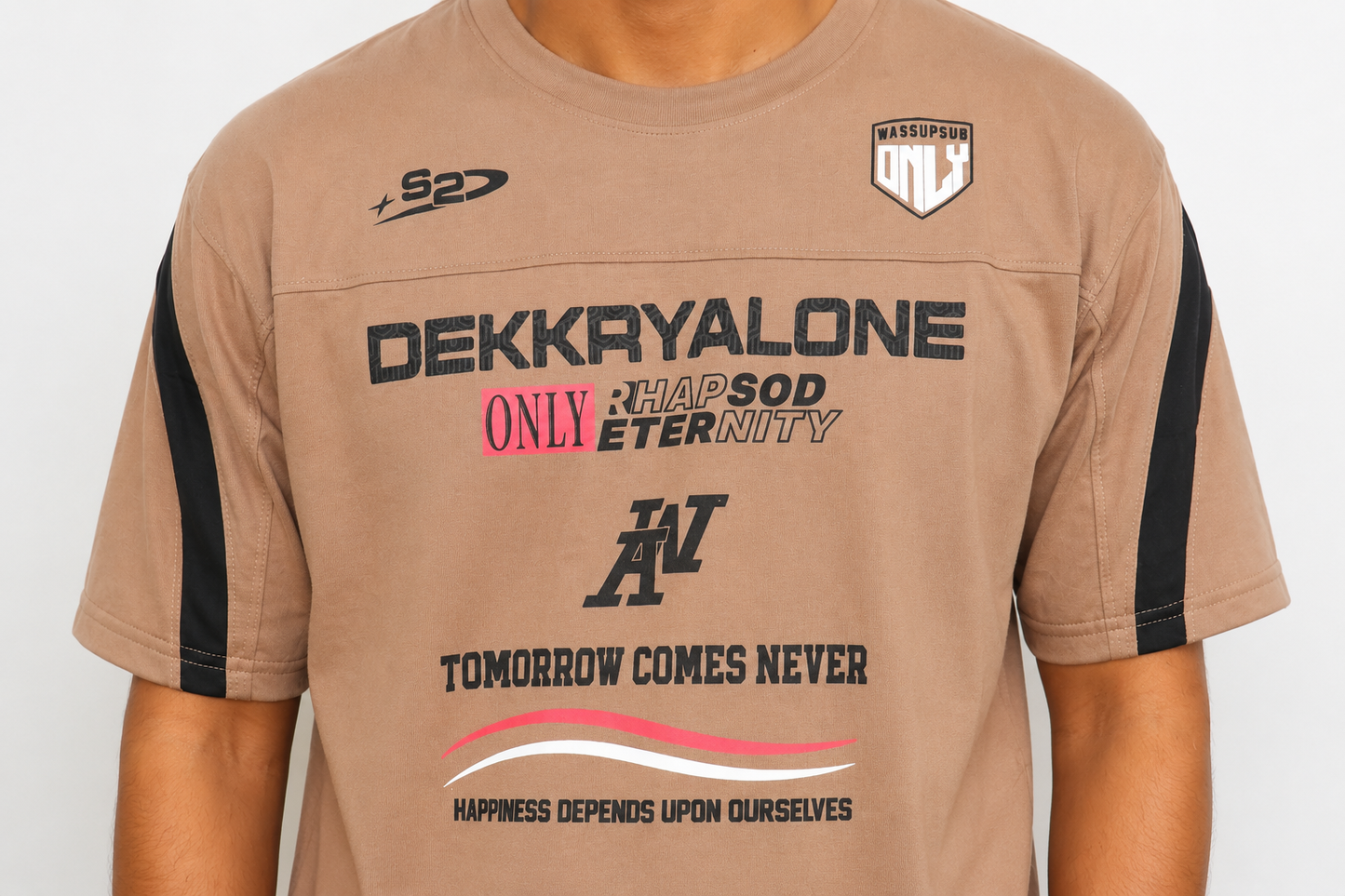 Men's Style Brown Oversized T-Shirt