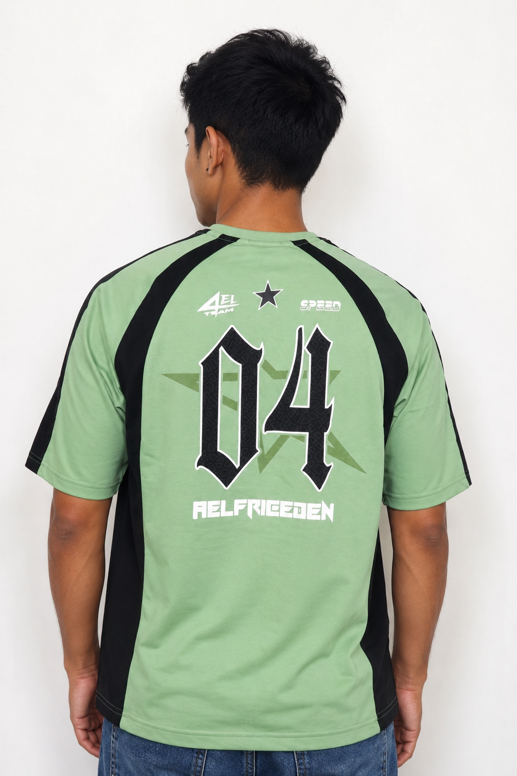 Men's Style Green Oversized  T-Shirt