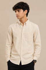 Yellow Pinstripe Cotton Shirt