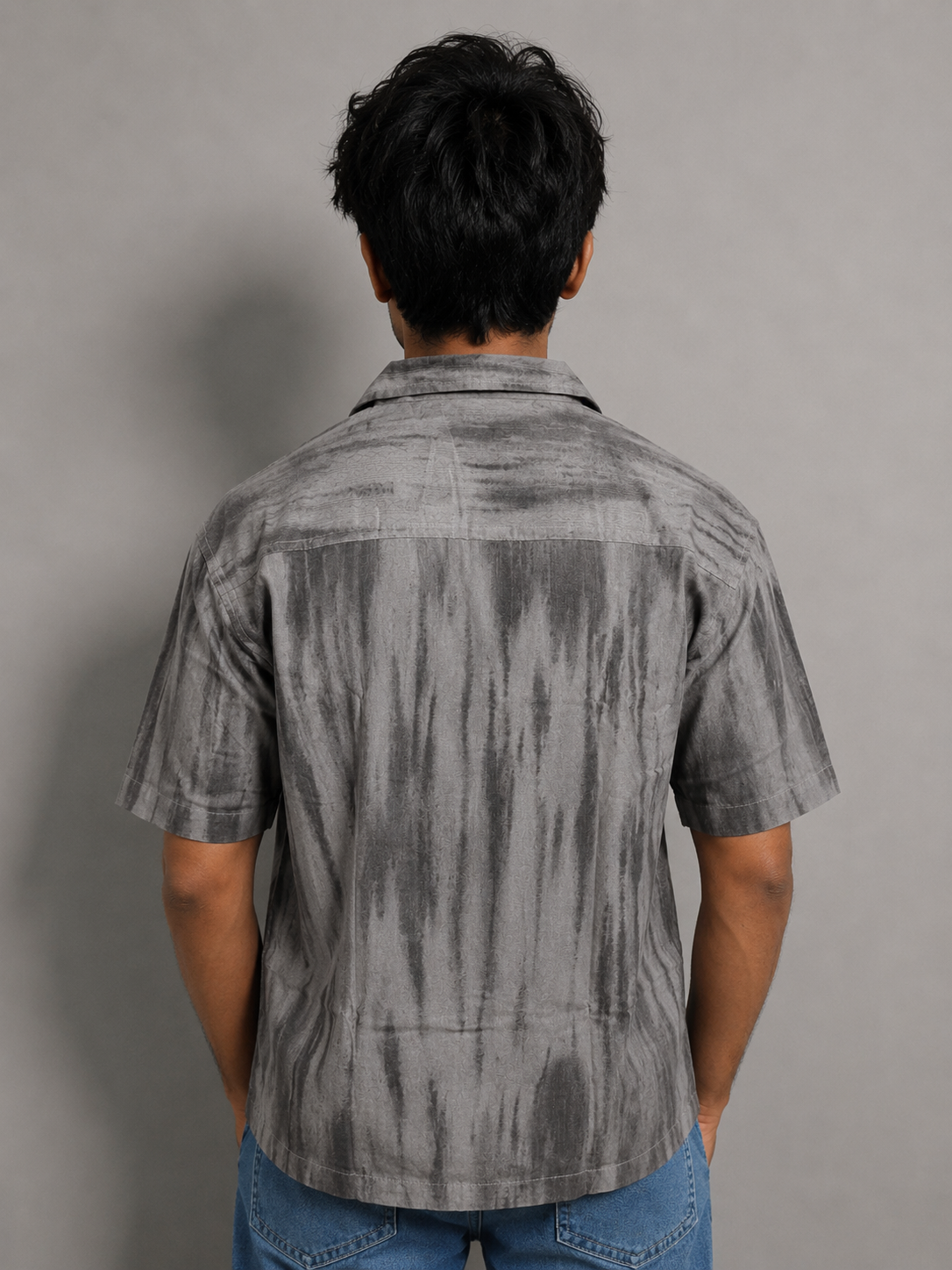 Men’s Premium Tie-Dye Grey oversize Shirt