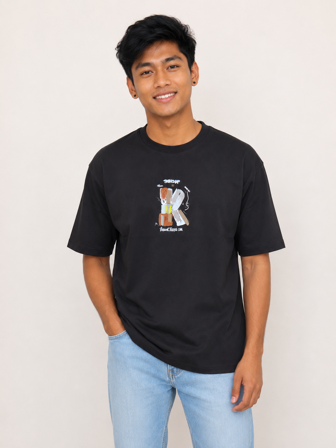 Men’s Premium Black Oversized T-Shirt