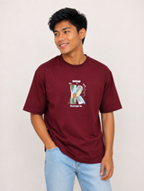 Men’s Premium Maroon Oversized T-Shirt