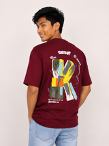 Men’s Premium Maroon Oversized T-Shirt