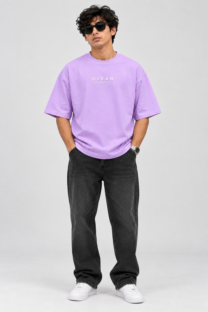 Lavender Boundless Art Oversized Premium Cotton T-Shirt
