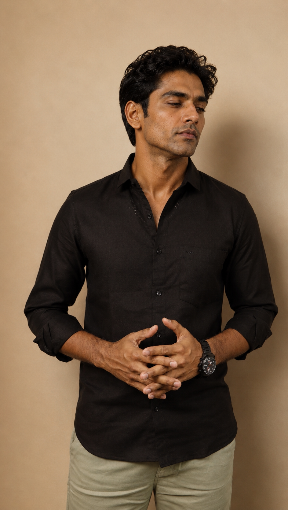 Black Linen Shirt
