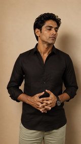 Black Linen Shirt