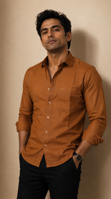 Brown Linen Shirt