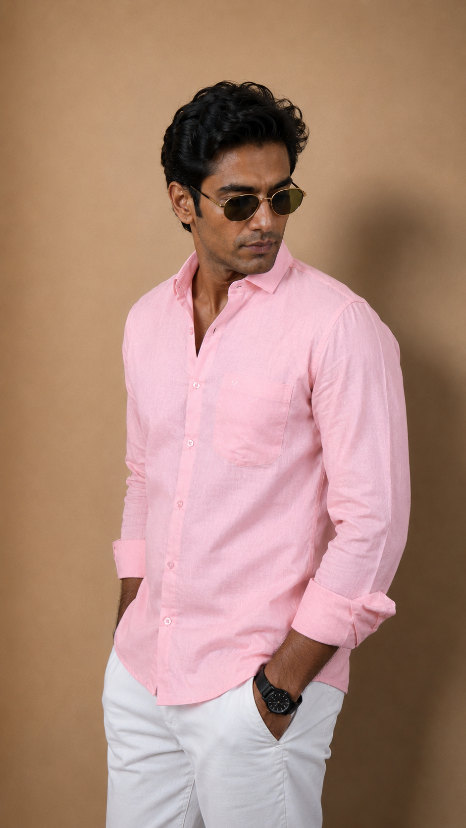 Pink Linen Shirt