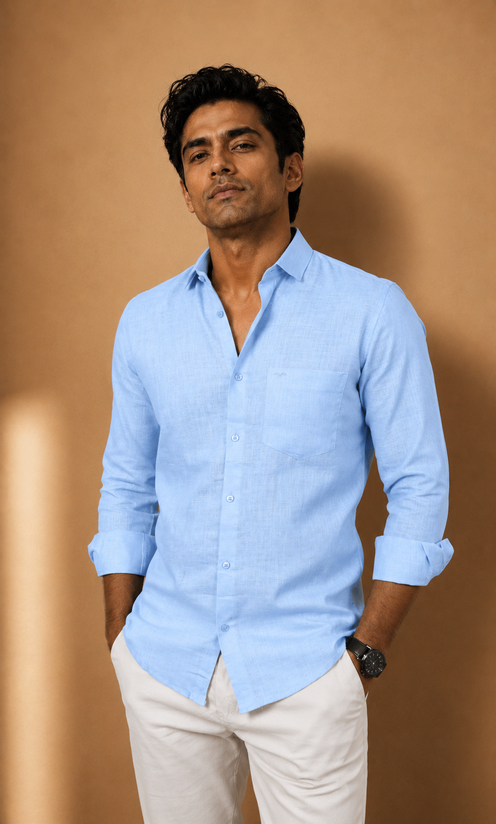 Linen Sky Blue Shirt