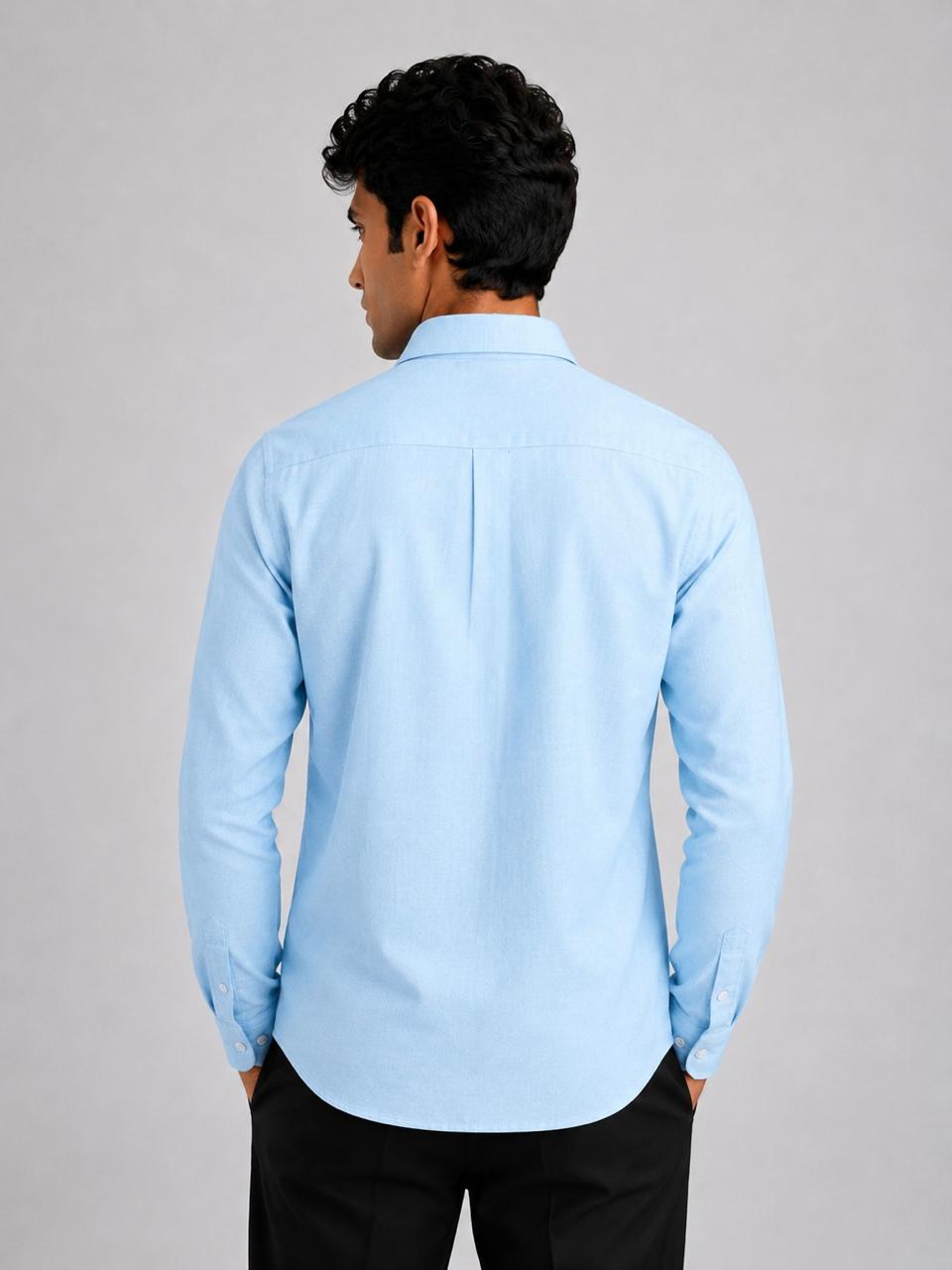 Sky Blue Cotton Linen Shirt