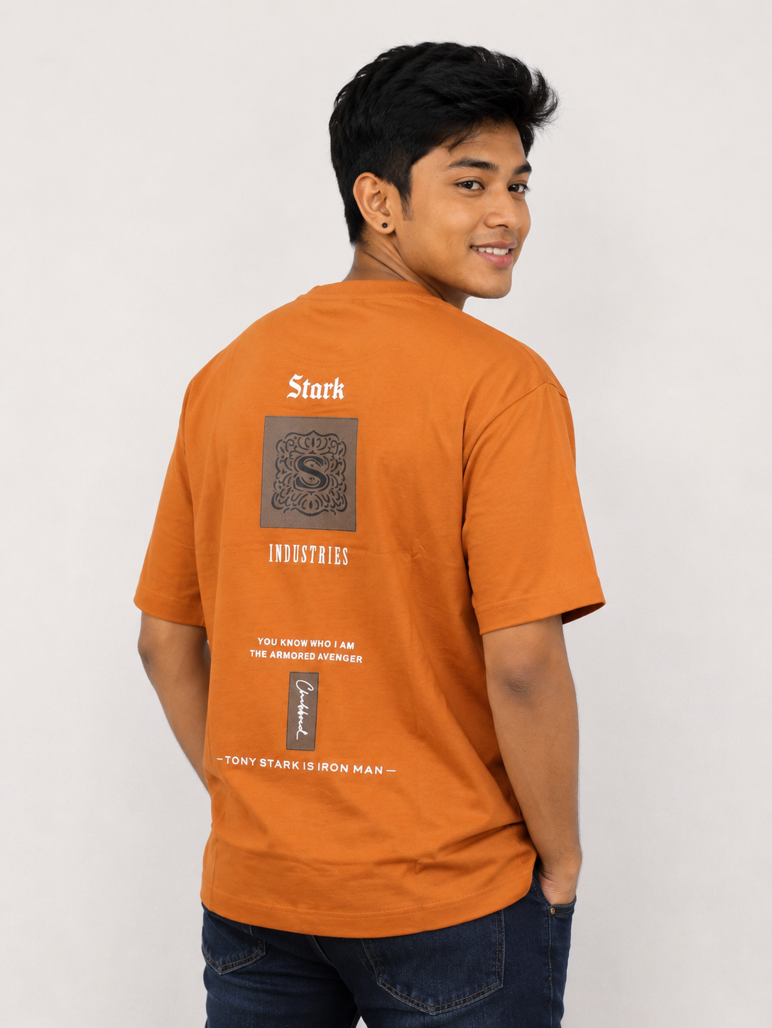 Men’s Premium Burnt Orange Oversized T-Shirt